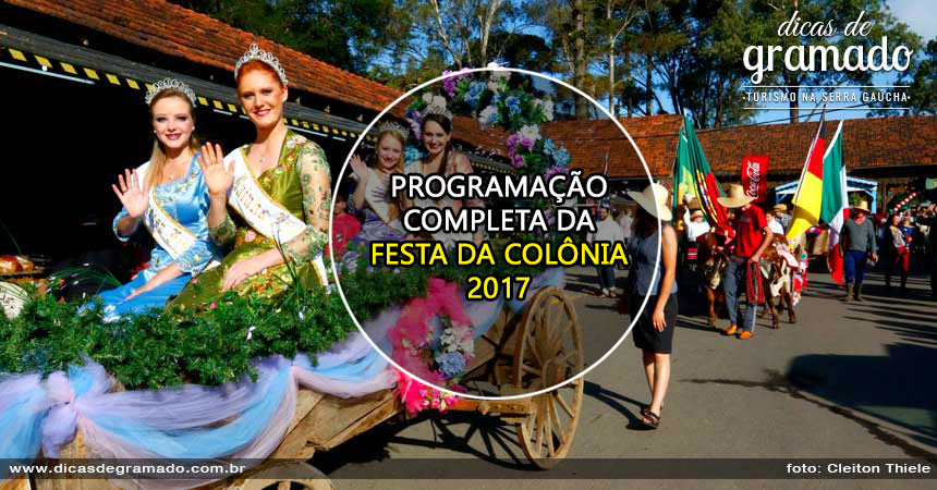 Programação 27ª Festa da Colônia 2017 Programação 27ª Festa da Colônia 2017
